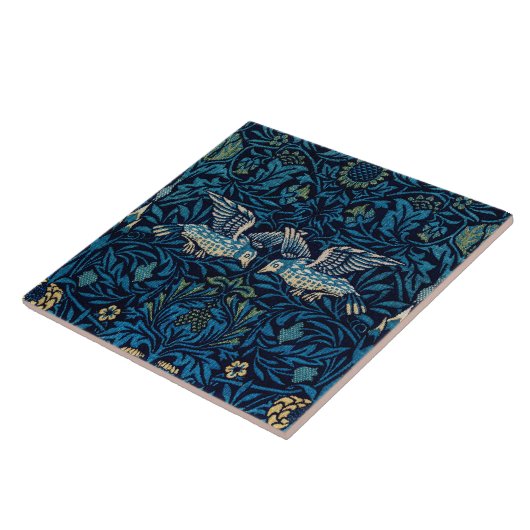 William Morris Blue Birds Tapestry Classic Tegeltje (Zijkant)