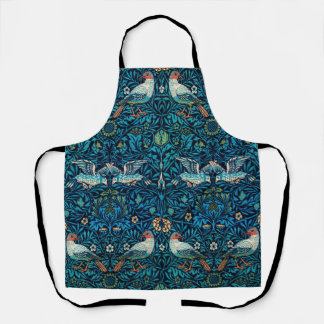 William Morris Blue Bloemen & Vogelprint Schort