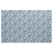 William Morris Blue Cream Floral Pattern Stof (Yard (91,4 cm))