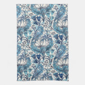 William Morris Blue Cream Floral Pattern Theedoek (Verticaal)