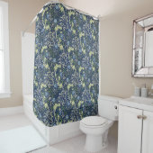 William Morris Blue Daisies Shower Curtain Douchegordijn (In situ)