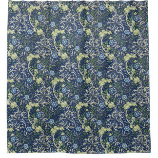 William Morris Blue Daisies Shower Curtain Douchegordijn