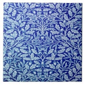 William Morris Blue Design keramische Tegel. Tegeltje (Voorkant)