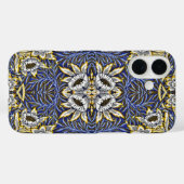 William Morris Blue en Gold Tulip Willow Design Case-Mate iPhone Case (Achterkant (horizontaal))