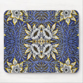 William Morris Blue en Gold Tulip Willow Design Muismat (Voorkant)