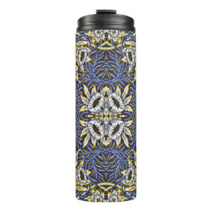 William Morris Blue en Gold Tulip Willow Design Thermosbeker