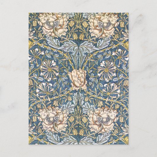 William Morris Blue Floral Briefkaart (Voorkant)