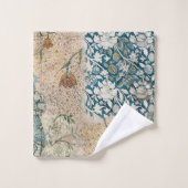 William Morris Blue Floral  Collage Art Bad Handdoek (Wasdoekje)