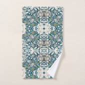 William Morris  Blue Floral Collage Art Bat Bad Handdoek (Handdoek)