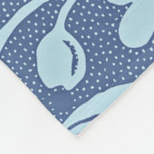 William Morris Blue Floral Design Fleece Deken (Hoek)