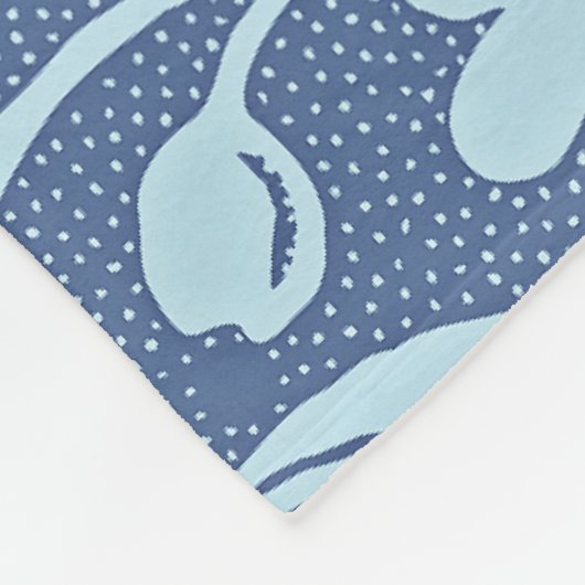 William Morris Blue Floral Design Fleece Deken (Hoek)