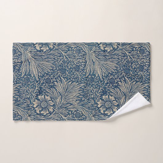 William Morris  Blue Floral Pattern Bad Handdoek (Handdoek)