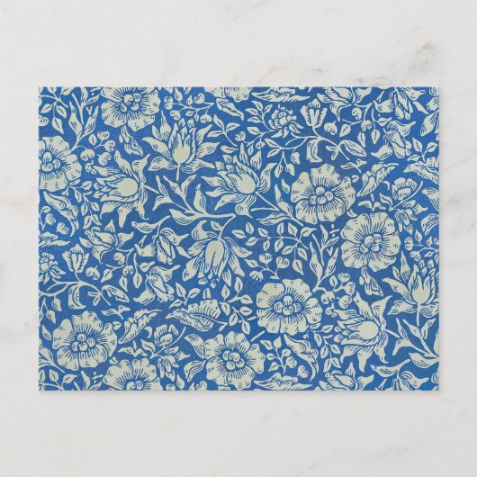 William Morris  Blue Floral Pattern Briefkaart (Voorkant)