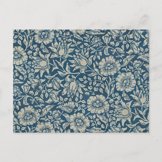 William Morris  Blue Floral Pattern Briefkaart (Voorkant)