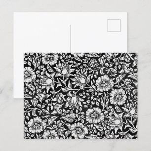 William Morris  Blue Floral Pattern Briefkaart