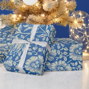 William Morris  Blue Floral Pattern Cadeaupapier