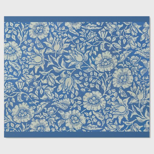 William Morris Blue Floral Pattern Cadeaupapier (Vlak)