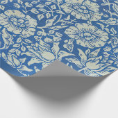 William Morris Blue Floral Pattern Cadeaupapier (Hoek)