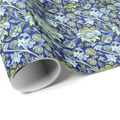 William Morris Blue Floral Pattern Cadeaupapier (Rol Hoek)