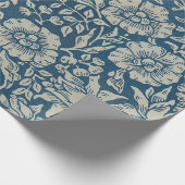 William Morris  Blue Floral Pattern Cadeaupapier (Hoek)