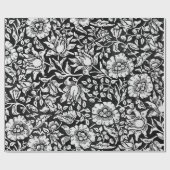 William Morris  Blue Floral Pattern Cadeaupapier (Vlak)