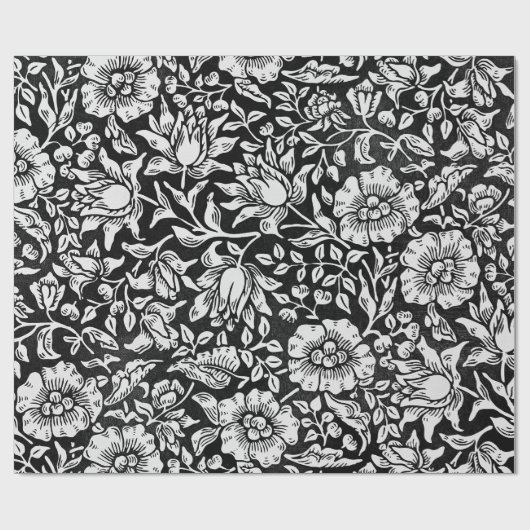 William Morris  Blue Floral Pattern Cadeaupapier (Vlak)