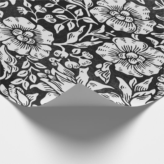 William Morris  Blue Floral Pattern Cadeaupapier (Hoek)