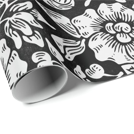 William Morris  Blue Floral Pattern Cadeaupapier (Rol Hoek)