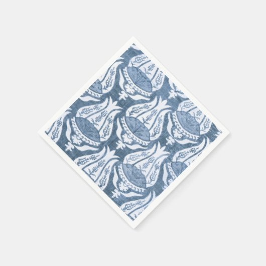 William Morris Blue Floral Pattern Classic Servet (Hoek)