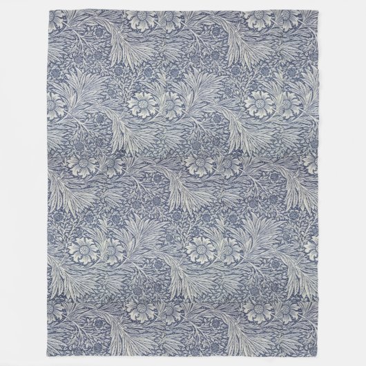 William Morris  Blue Floral Pattern Fleece Deken (Voorkant)