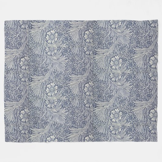 William Morris  Blue Floral Pattern Fleece Deken (Voorkant (Horizontaal))