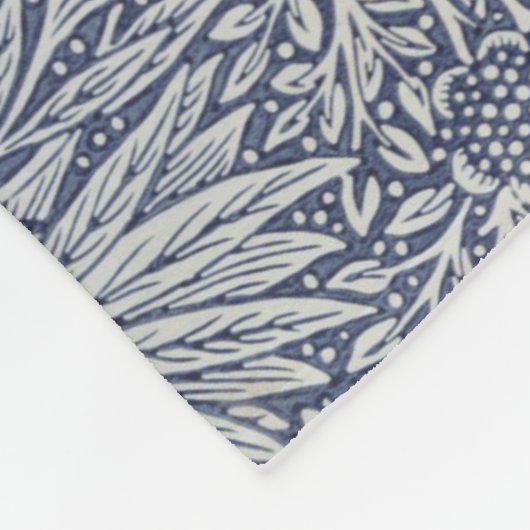William Morris  Blue Floral Pattern Fleece Deken (Hoek)