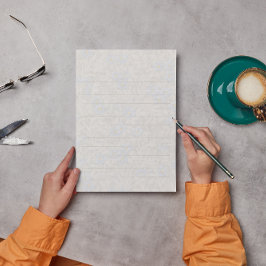 William Morris Blue Floral Pattern  gevoerd Briefhoofd