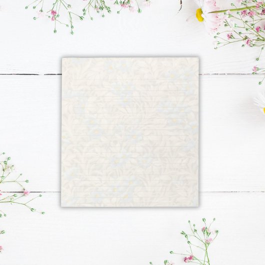 William Morris Blue Floral Pattern  gevoerd Notitieblok