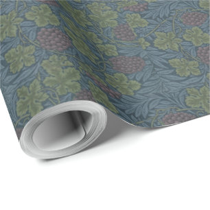 William Morris Blue Floral Vine Wallpaper Design Cadeaupapier