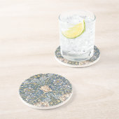 William Morris Blue Floral Zandsteen Onderzetter (Zijkant)