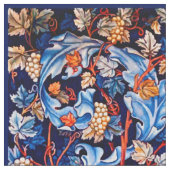 William Morris  Blue Grapes Pattern Stof (Close Up)