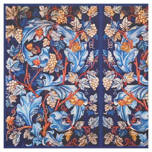 William Morris  Blue Grapes Pattern Stof (Swatch)