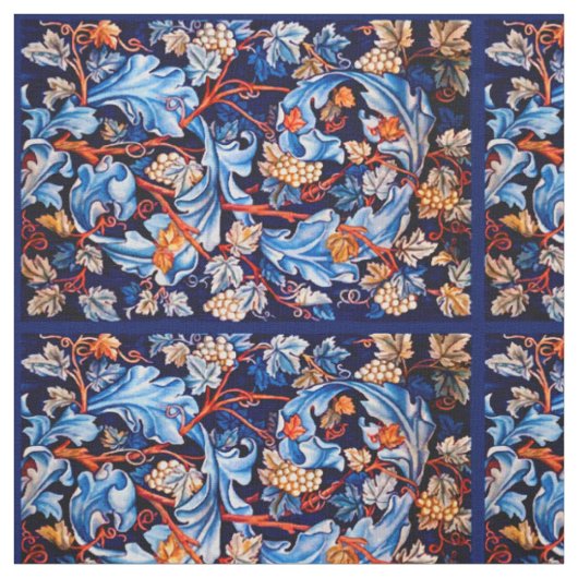 William Morris Blue Grapes Pattern Stof (Swatch)