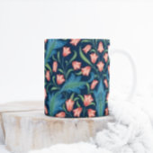 William Morris Blue Green Pink Floral Pattern Koffiemok