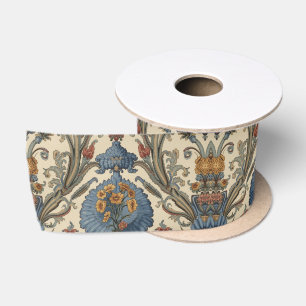 William Morris Blue Iris vintage bloempatroon Satijnen Lint