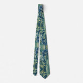 William Morris Blue Iris vintage bloempatroon Stropdas (Achterkant)