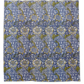 William Morris Blue Kennet Floral Pattern Douchegordijn (Voorkant)