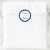 William Morris Blue Leaves Monogrammed Sticker (Tas)