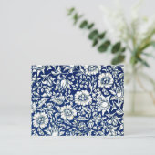 William Morris - Blue Mallow Briefkaart (Staand voorkant)