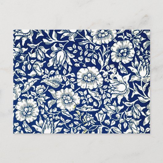 William Morris - Blue Mallow Briefkaart (Voorkant)