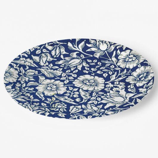 William Morris - Blue Mallow Papieren Bordje (Gekanteld)