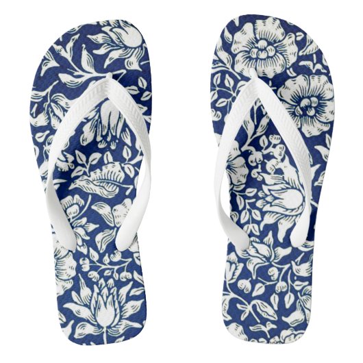 William Morris - Blue Mallow Teenslippers (Voetbed)