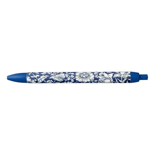 William Morris - Blue Mallow Zwarte Inkt Pen (Voorkant)