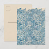 William Morris - Blue Marigold Briefkaart (Voorkant / Achterkant)